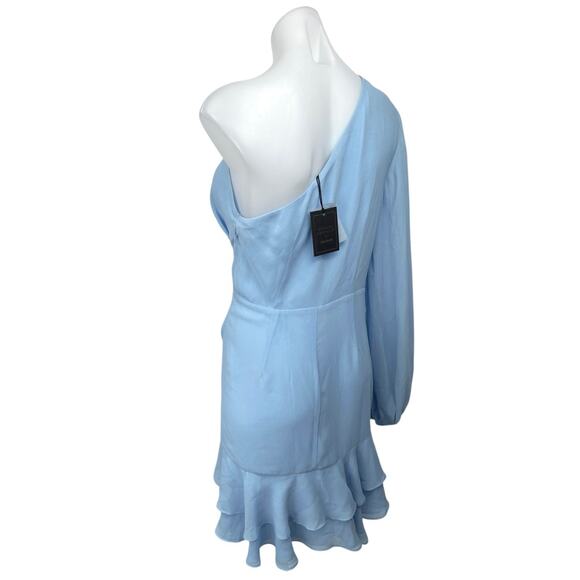 Michael Costello xRevolve Sunny Cutout One Shoulder Mini Dress M - Picture 7 of 9